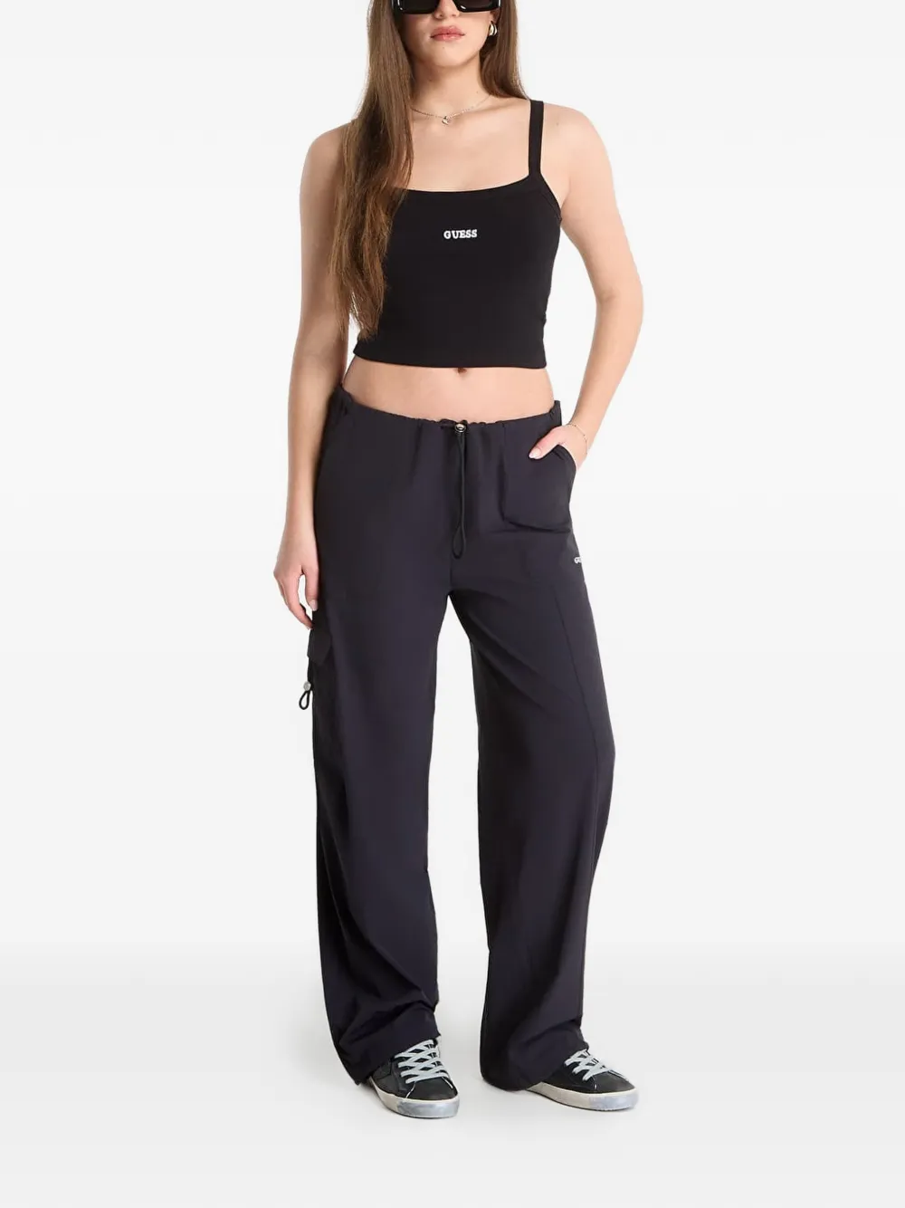 GUESS USA Nat cargo broek Zwart