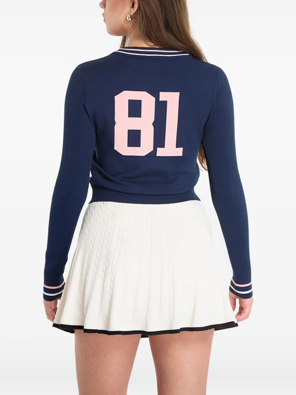 GUESS USA Vest met gestreepte afwerking Blauw
