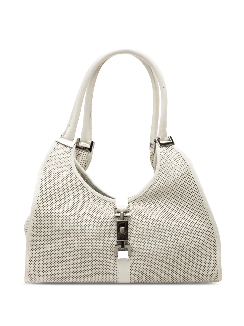 Gucci Pre-Owned 2000-2015 Calfskin Perforated Jackie Bardot shoulder bag - Bianco