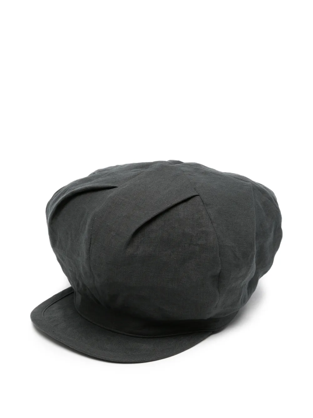 Yohji Yamamoto pleated-crown newsboy hat - Grigio