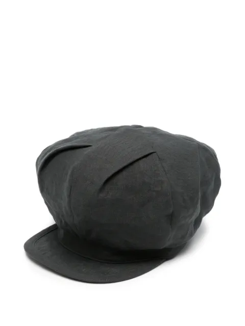 Yohji Yamamoto pleated-crown newsboy hat