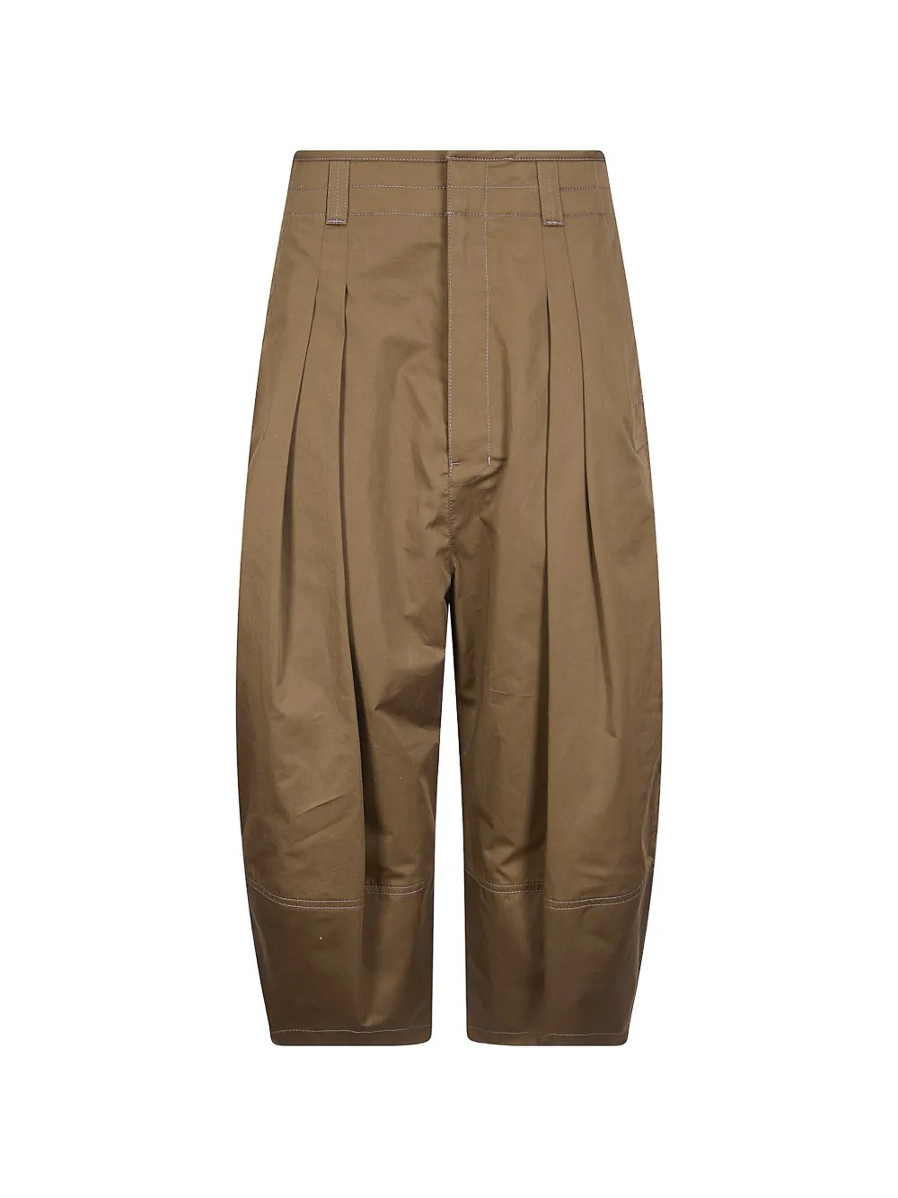 LEMAIRE Volume pleated shorts - Brown