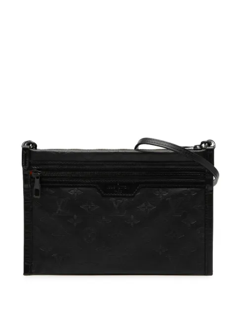 Louis Vuitton Pre-Owned bolsa crossbody Monogram Shadow Double Flat Messenger 2019