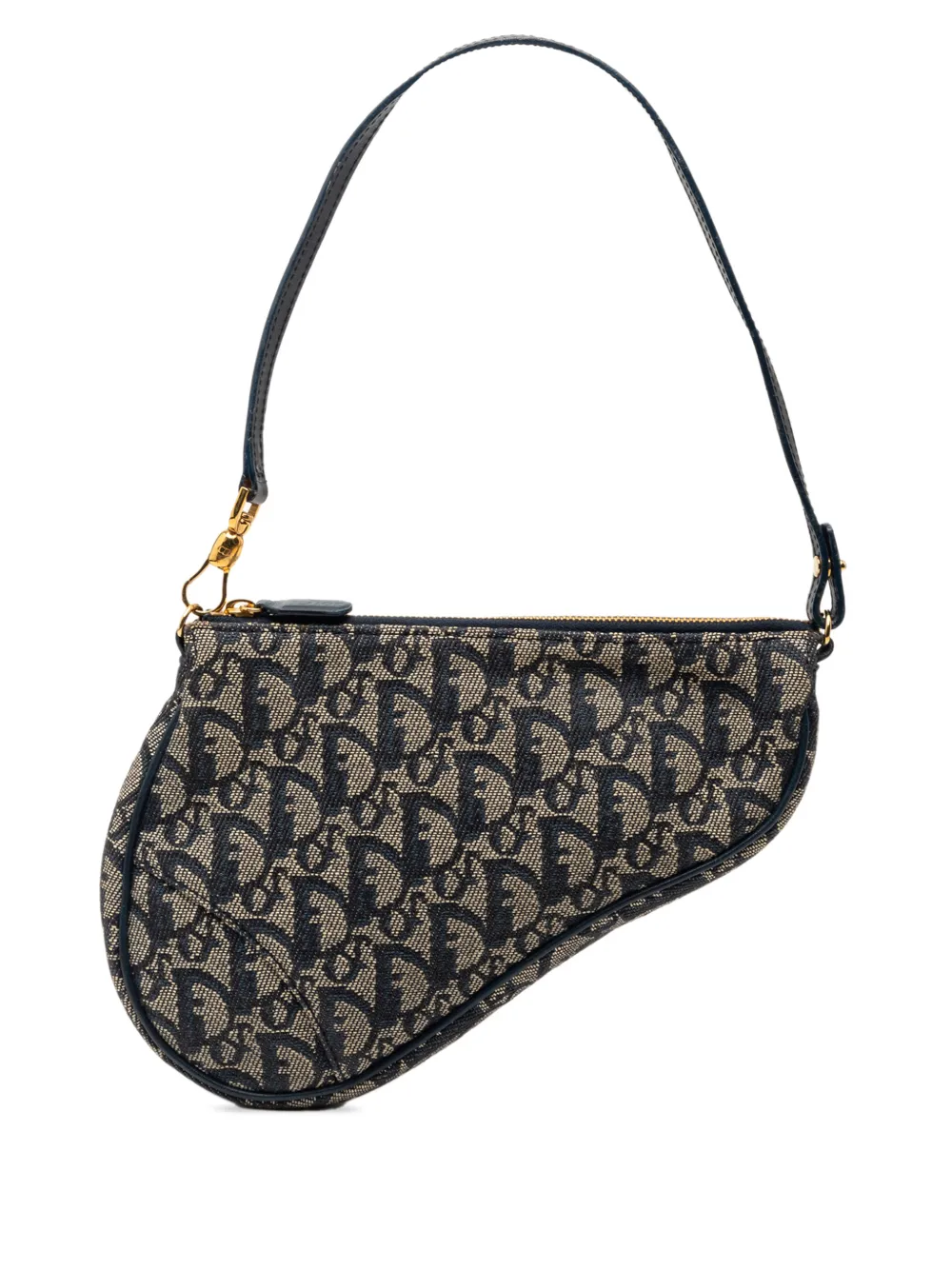 Christian Dior Pre-Owned 2001 Mini Diorissimo Canvas Saddle Pochette shoulder bag - Blau