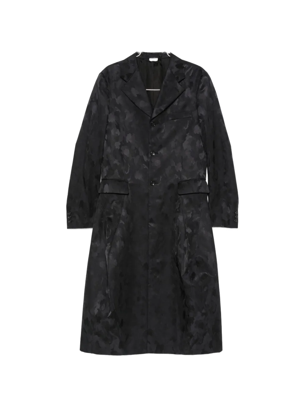 Comme des Garçons Homme Plus camouflage-jacquard coat - Black