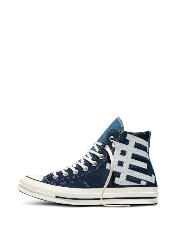 Converse x Eric Emanuel Chuck 70 High Top lace-up Sneakers | Blue