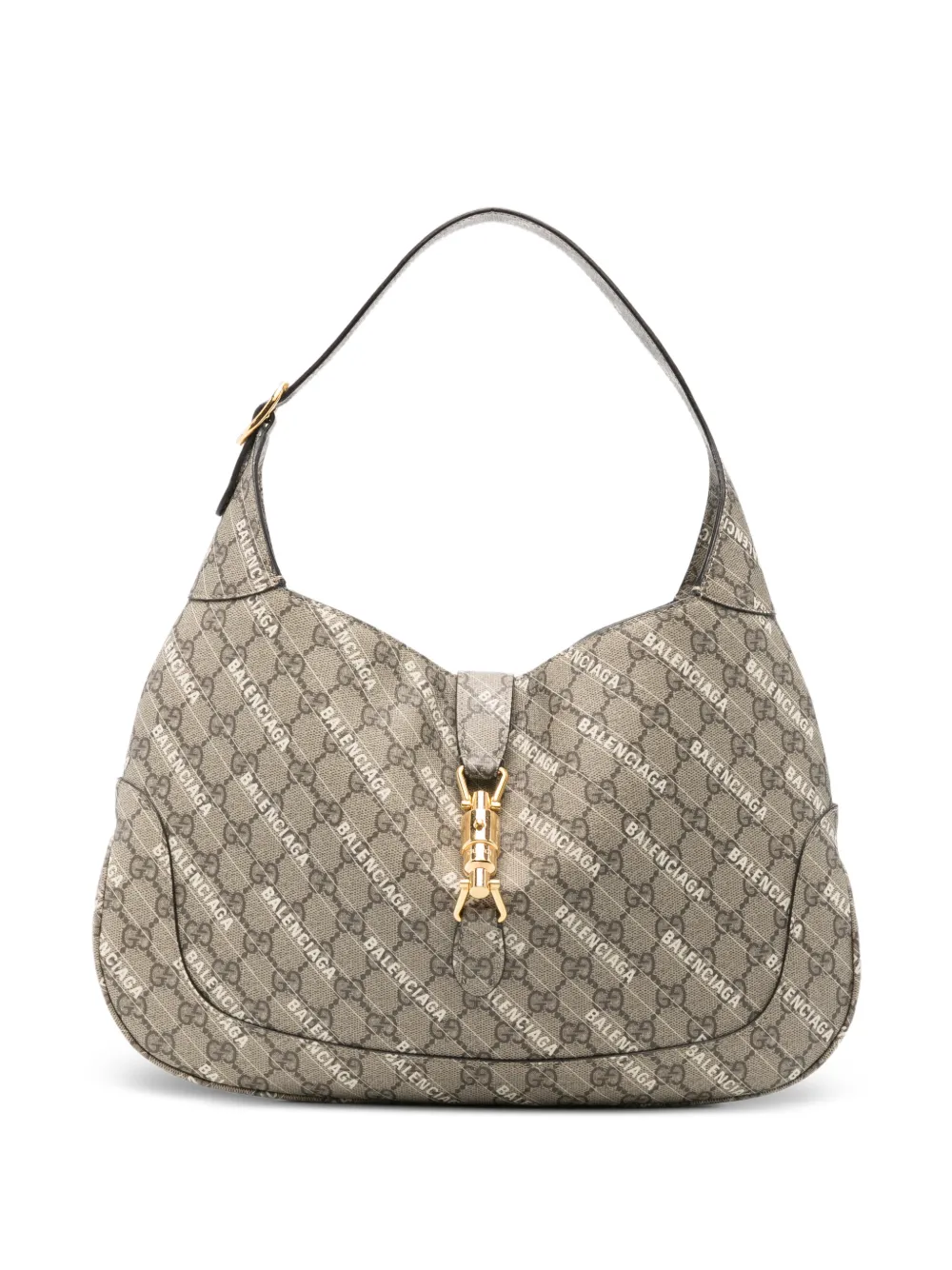 Gucci Pre-Owned x Balenciaga The Hacker Project GG Supreme Jackie 1961 shoulder bag - Nude