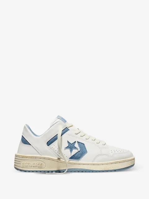 Converse tenis con agujetas de piel en colaboración con Eric Emanuel Weapon