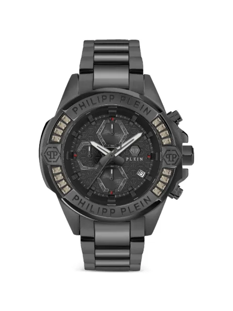 Philipp Plein The Skull Chrono crystal-embellished 44mm watch