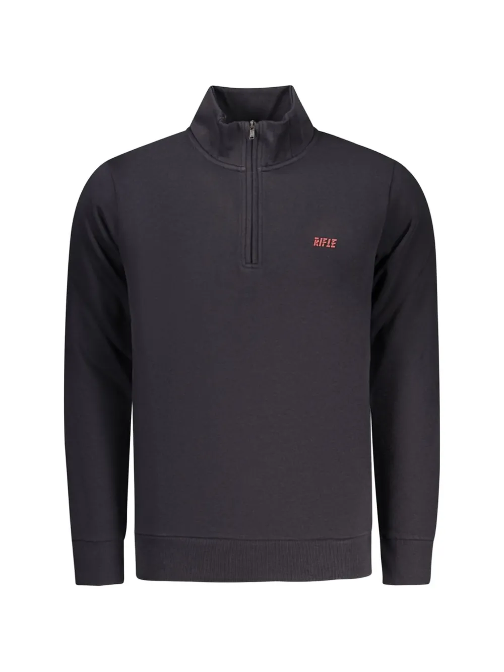 RIFLE quarter-zip cotton sweatshirt - Grigio