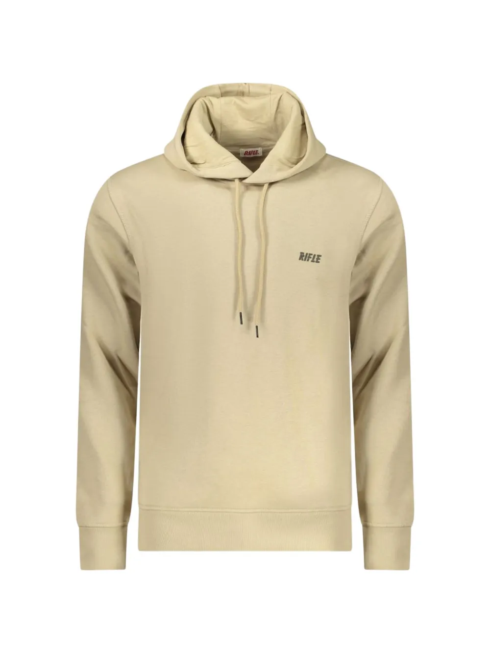 RIFLE logo-print drawstring hoodie - Toni neutri