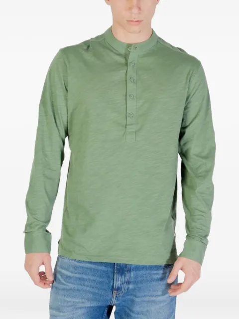GIANNI LUPO band-collar long-sleeve t-shirt