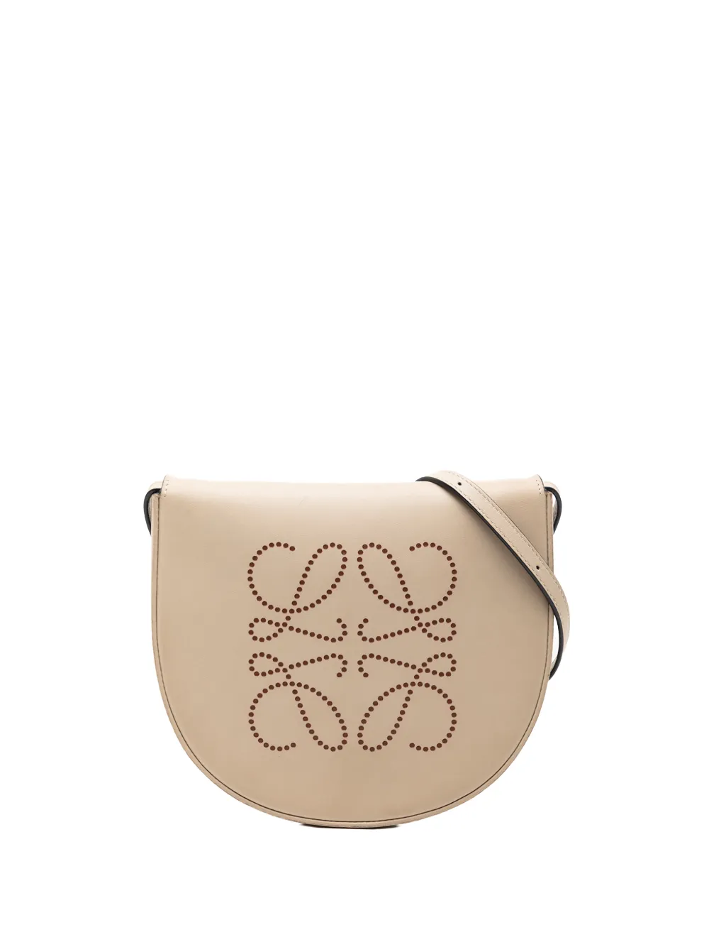 Loewe Pre-Owned 2020 Small Smooth Calfskin Anagram Heel crossbody bag - Toni neutri