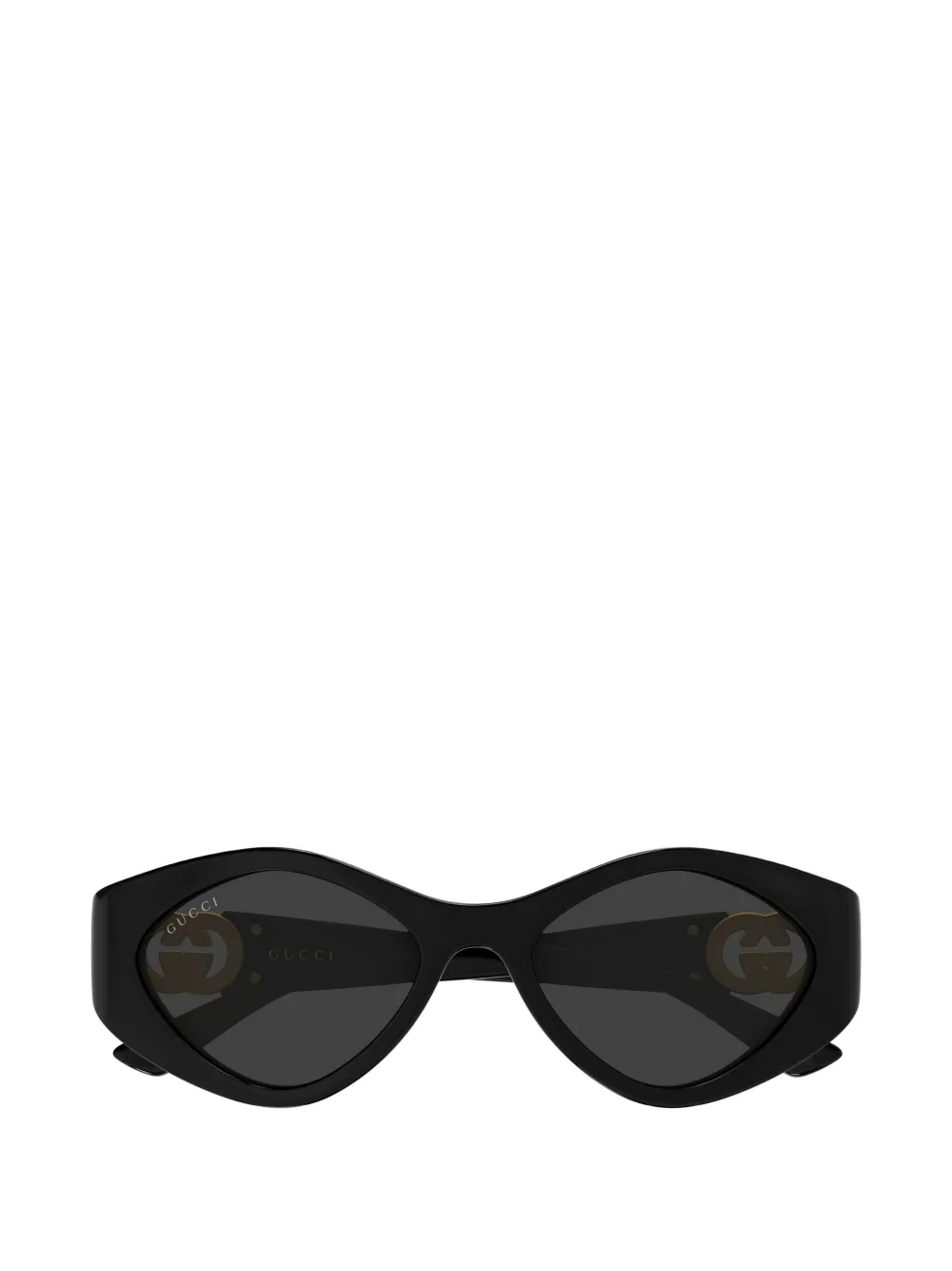Gucci Eyewear Interlocking-GG geometric-frame sunglasses - Nero