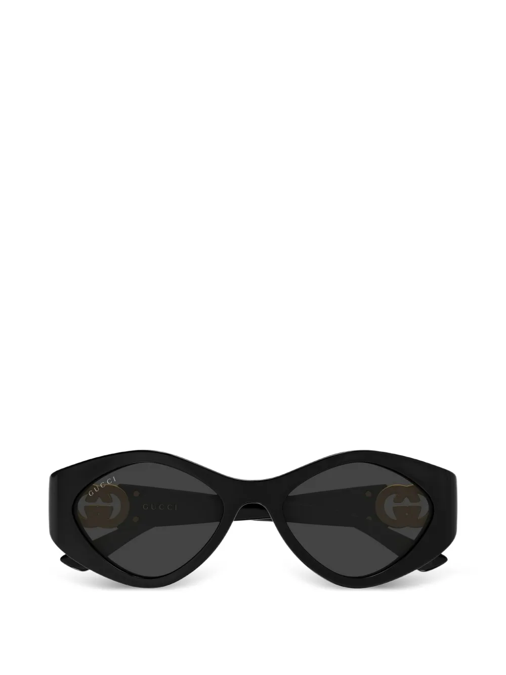 Gucci Eyewear Interlocking-GG geometric-frame sunglasses - Nero