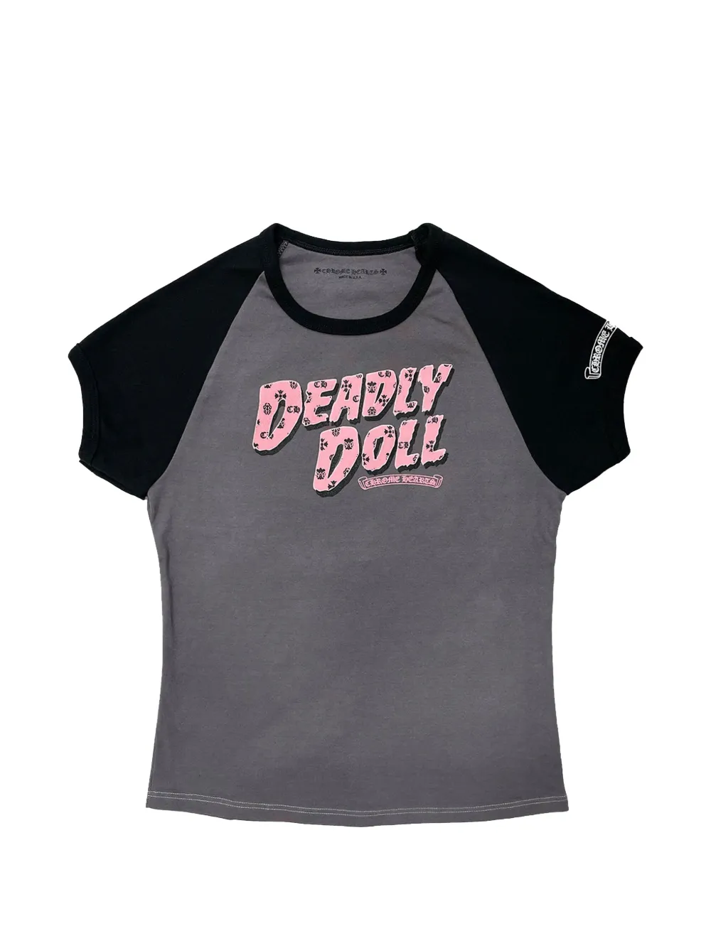 Chrome Hearts Deadly Doll cropped t-shirt - Grau