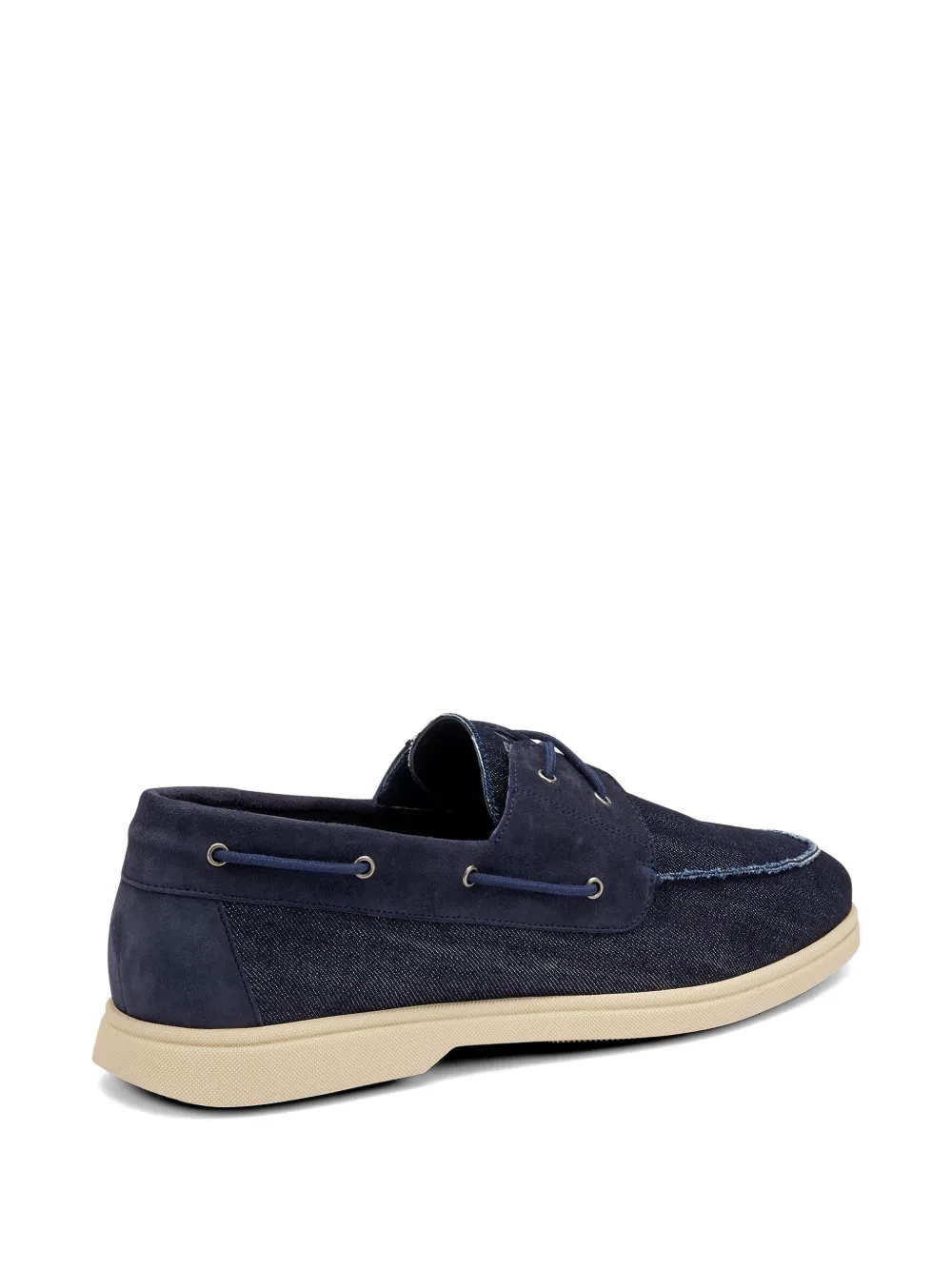 FRAU lace-up denim boat shoes Blauw