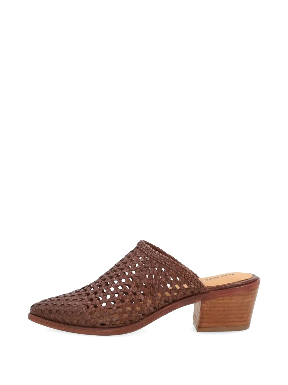 FRAU hand-woven leather mules Bruin