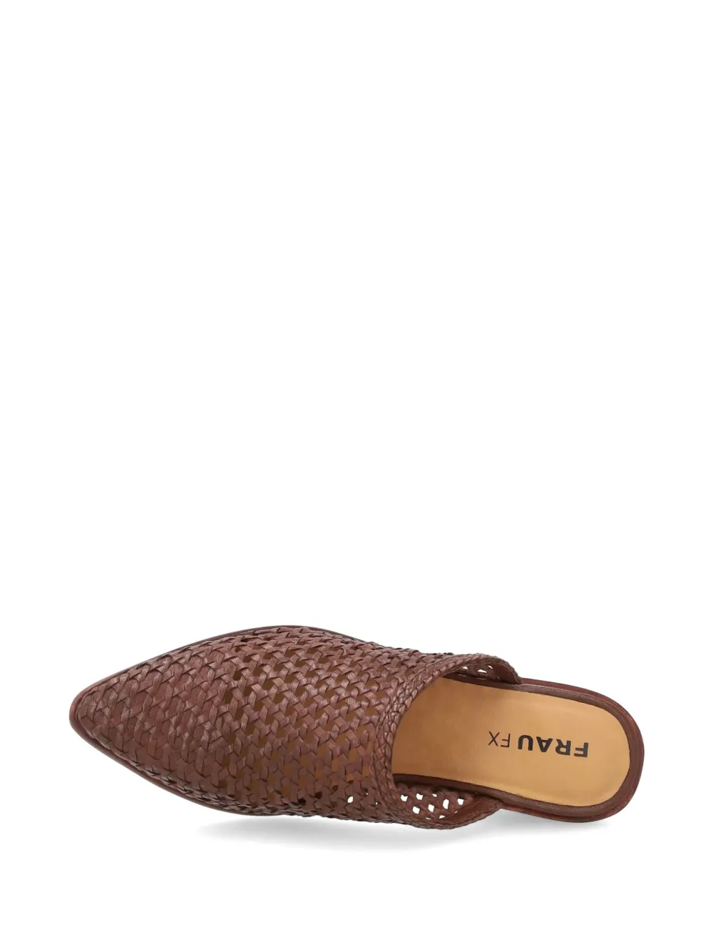 FRAU hand-woven leather mules Bruin