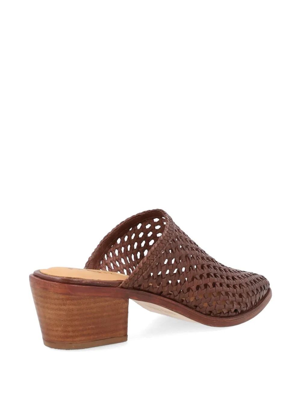 FRAU hand-woven leather mules Bruin