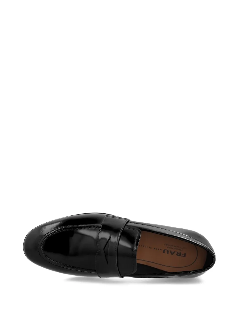 FRAU polished leather loafers Zwart