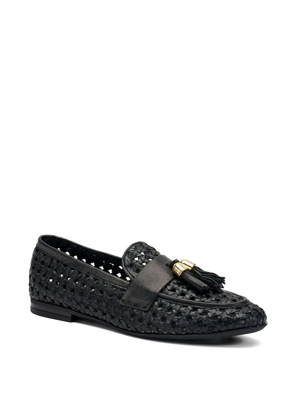 FRAU woven tassel loafers Zwart