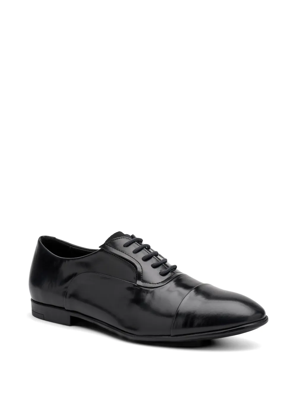 FRAU polished leather oxford shoes Zwart