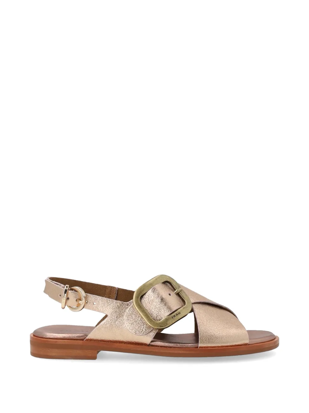 FRAU buckled laminated-finish sandals - Toni neutri