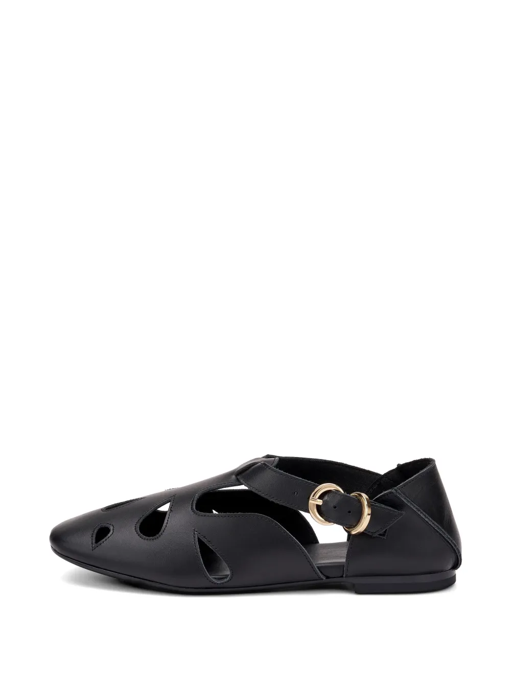 Frau Cut-out-design Sandals In Black