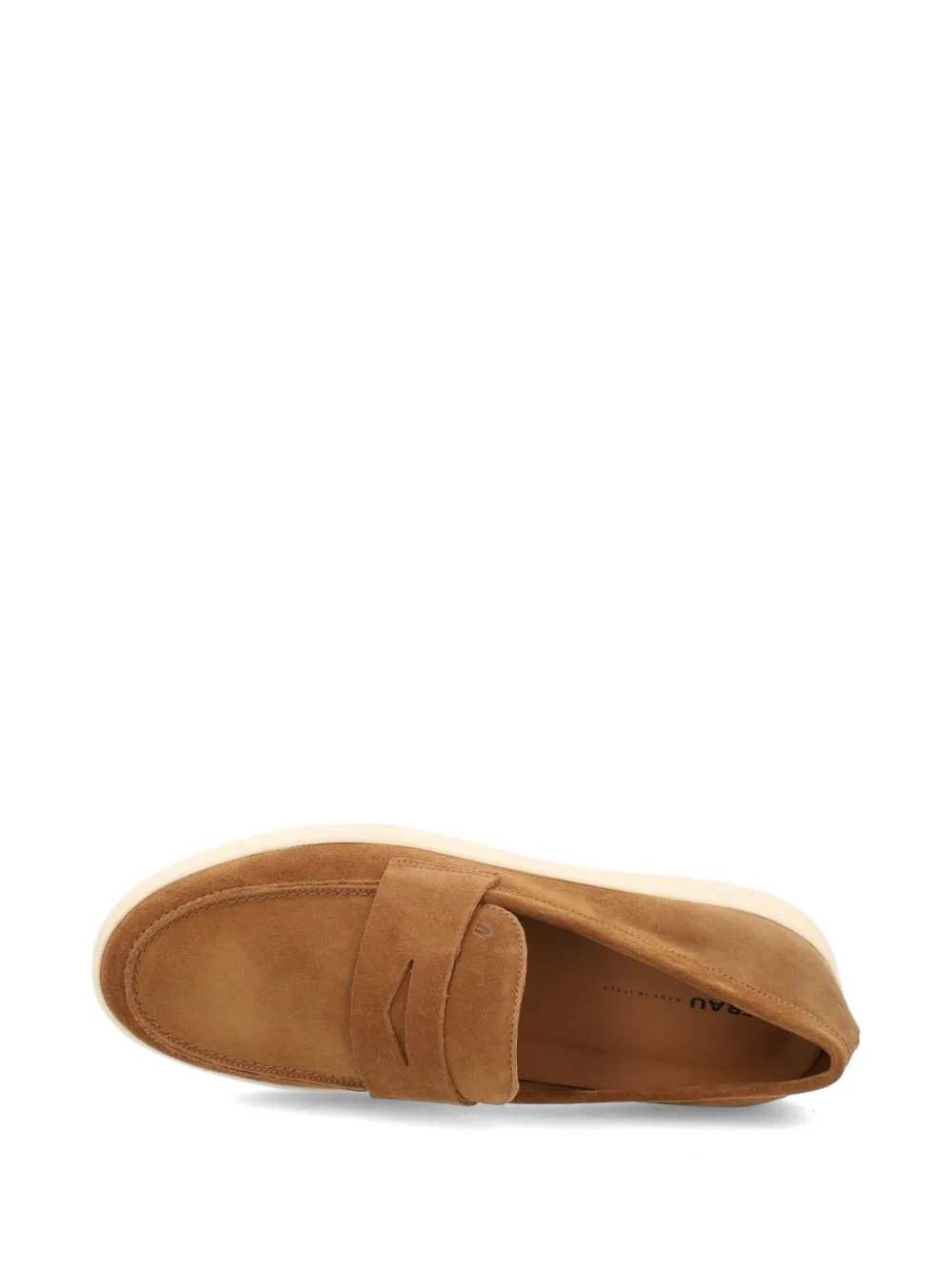 FRAU saddle-detail suede loafers Bruin