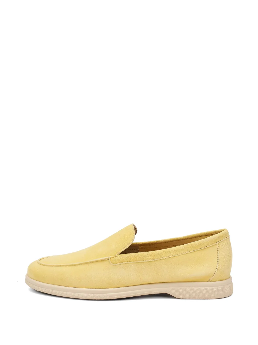 FRAU deconstructed suede loafers Geel