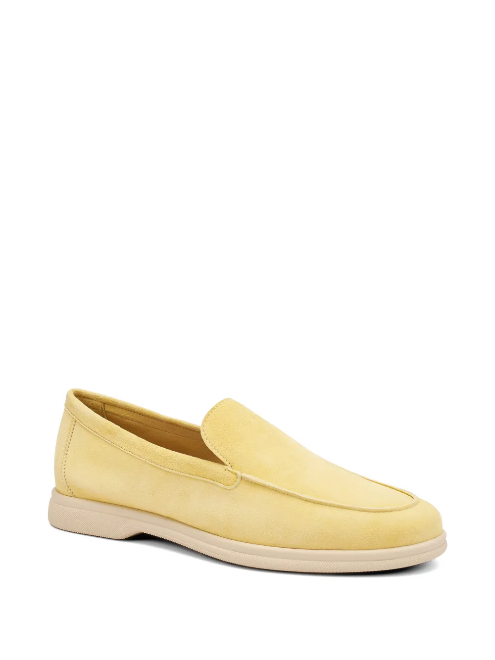 FRAU deconstructed suede loafers Geel