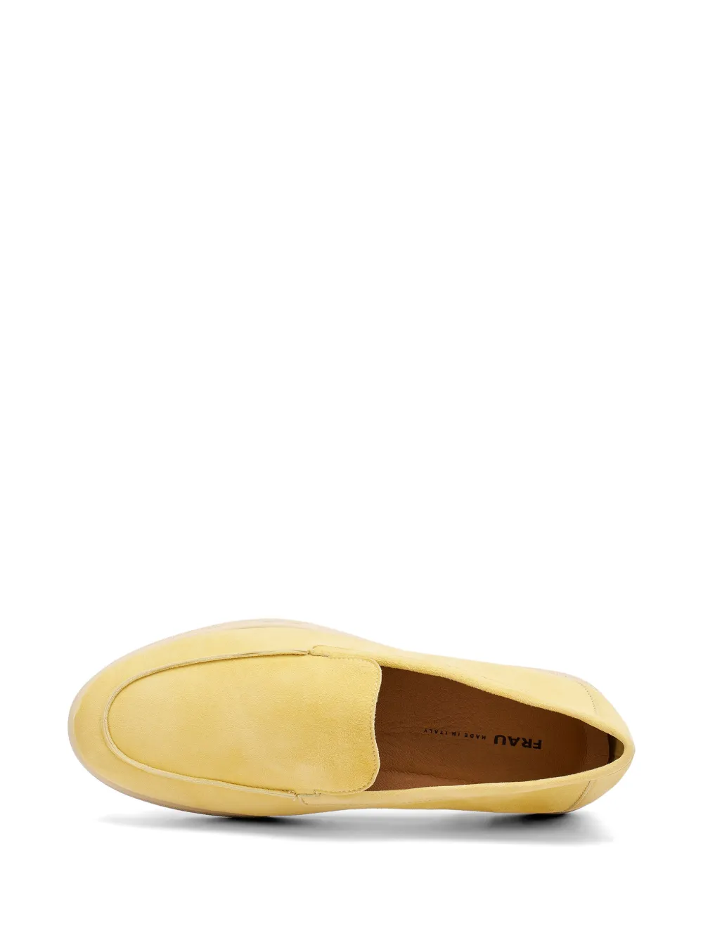 FRAU deconstructed suede loafers Geel