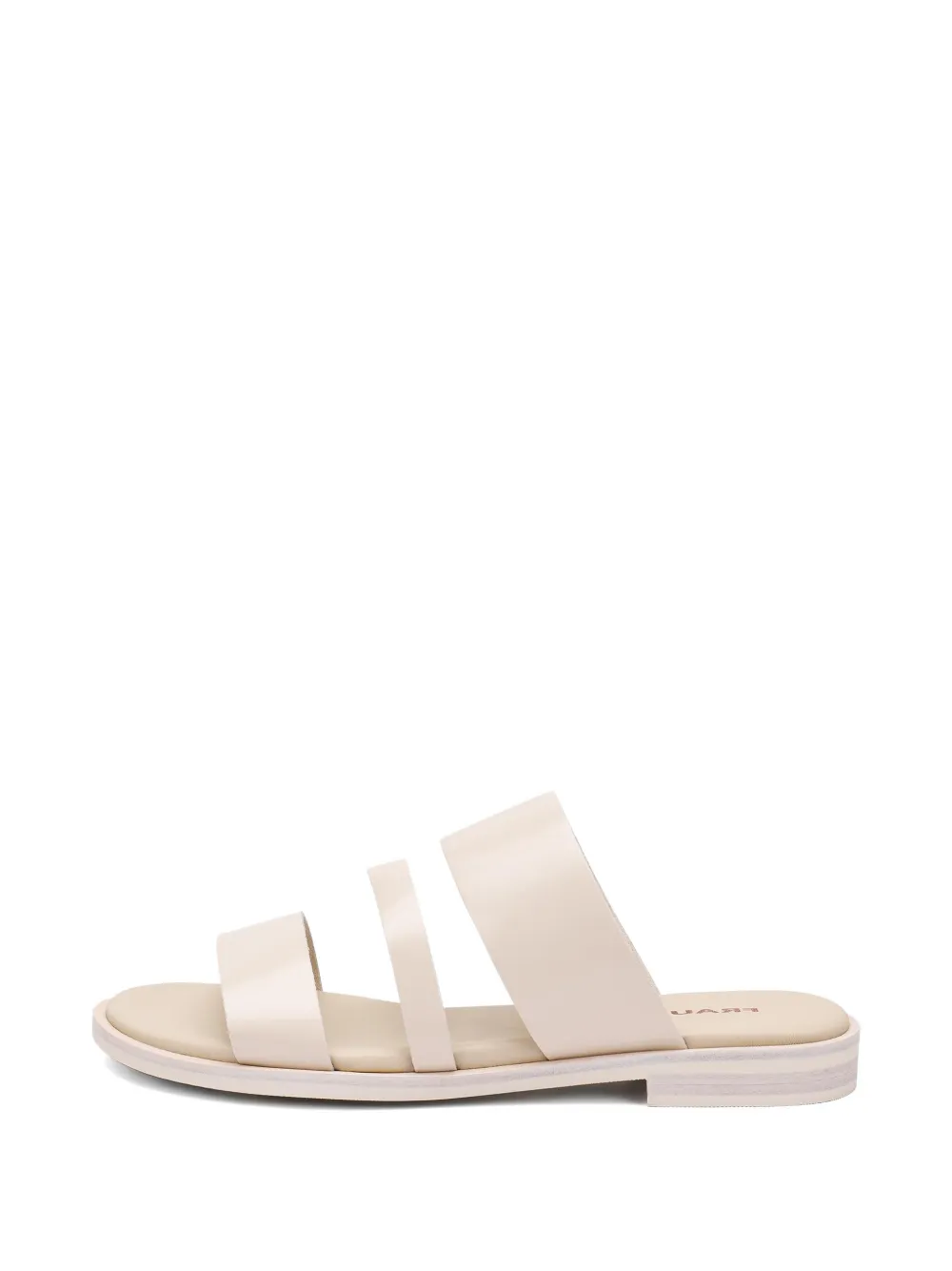 FRAU Gelakte leren sandalen met drievoudig bandje Beige