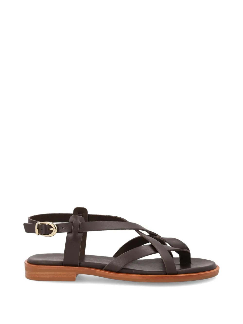 FRAU crossover-strap leather sandals Bruin