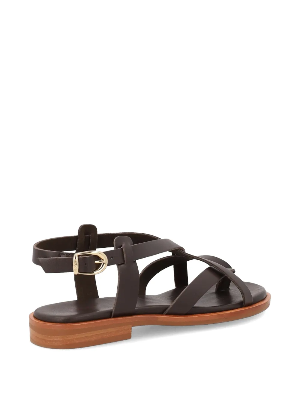 FRAU crossover-strap leather sandals Bruin