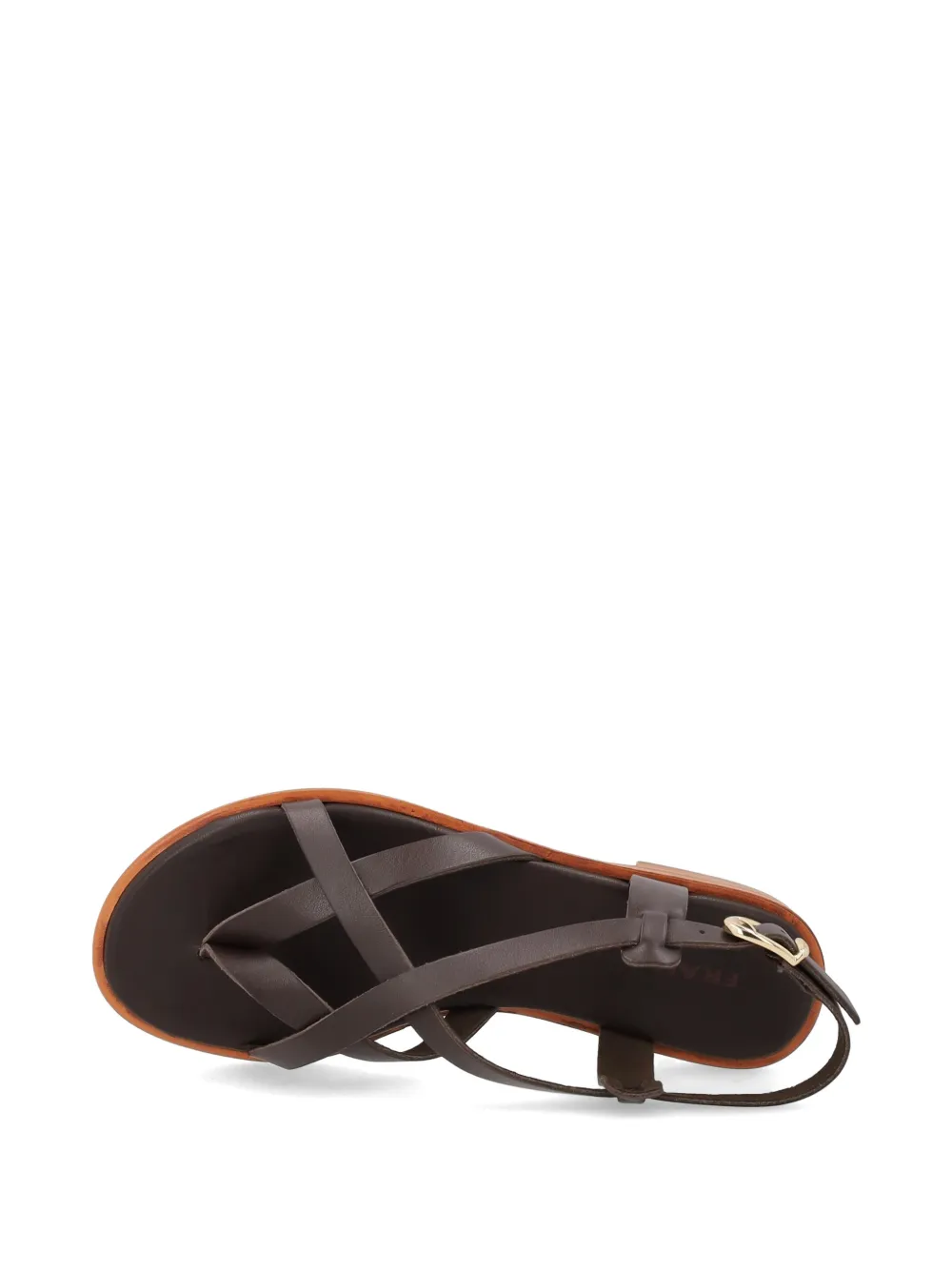 FRAU crossover-strap leather sandals Bruin