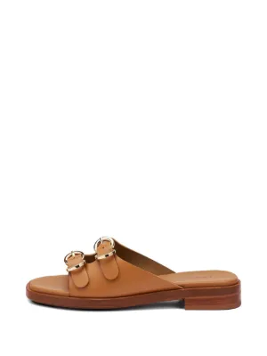 SERGIO MORETTI FIRENZE バックル レザーサンダル | ニュートラル