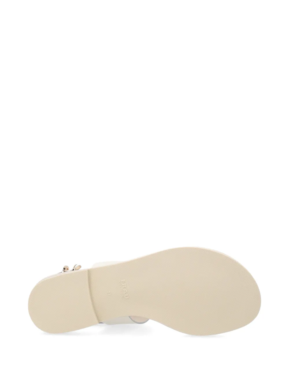 FRAU double-strap leather sandals Beige