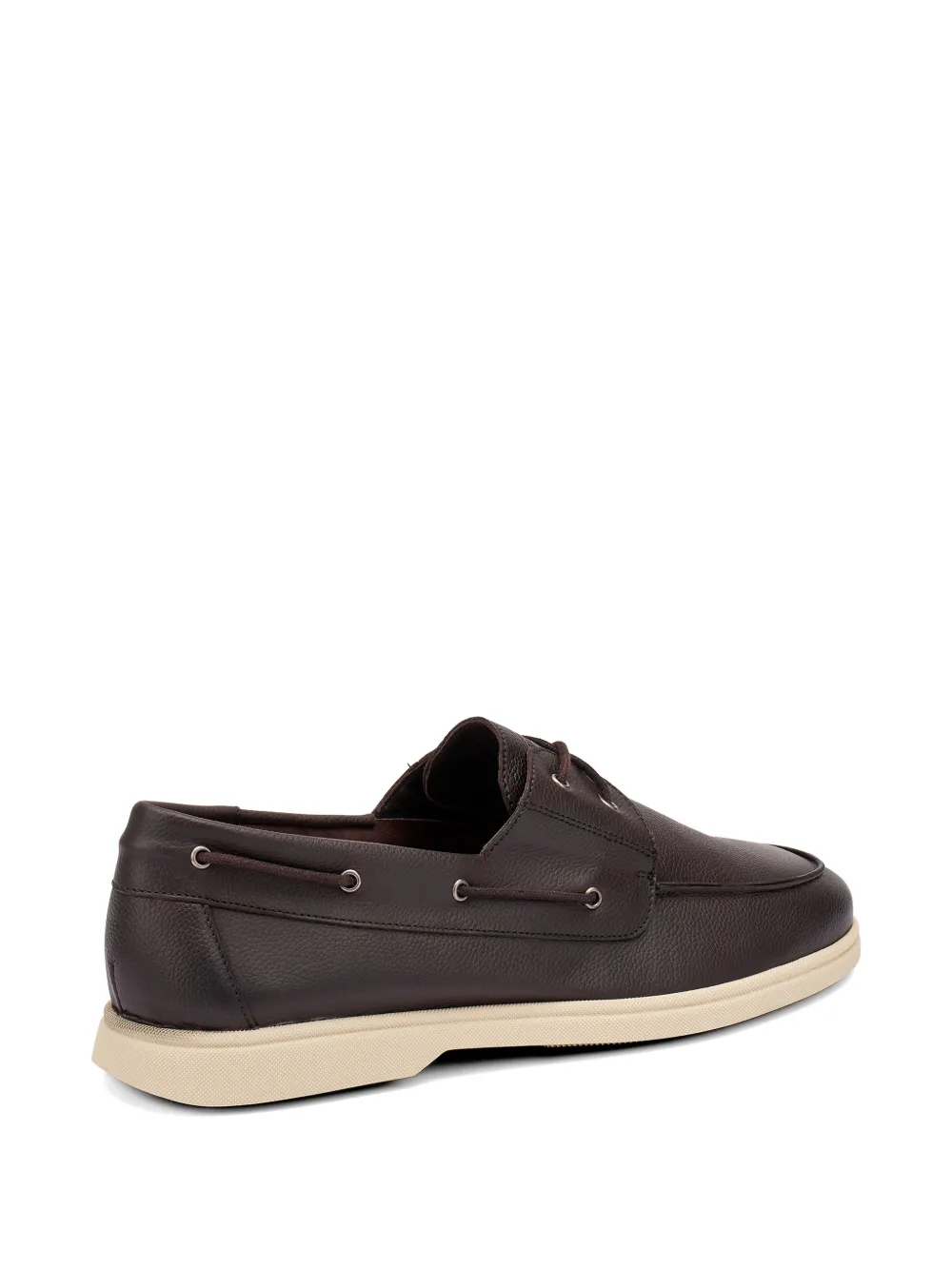 FRAU grained leather boat shoes Bruin