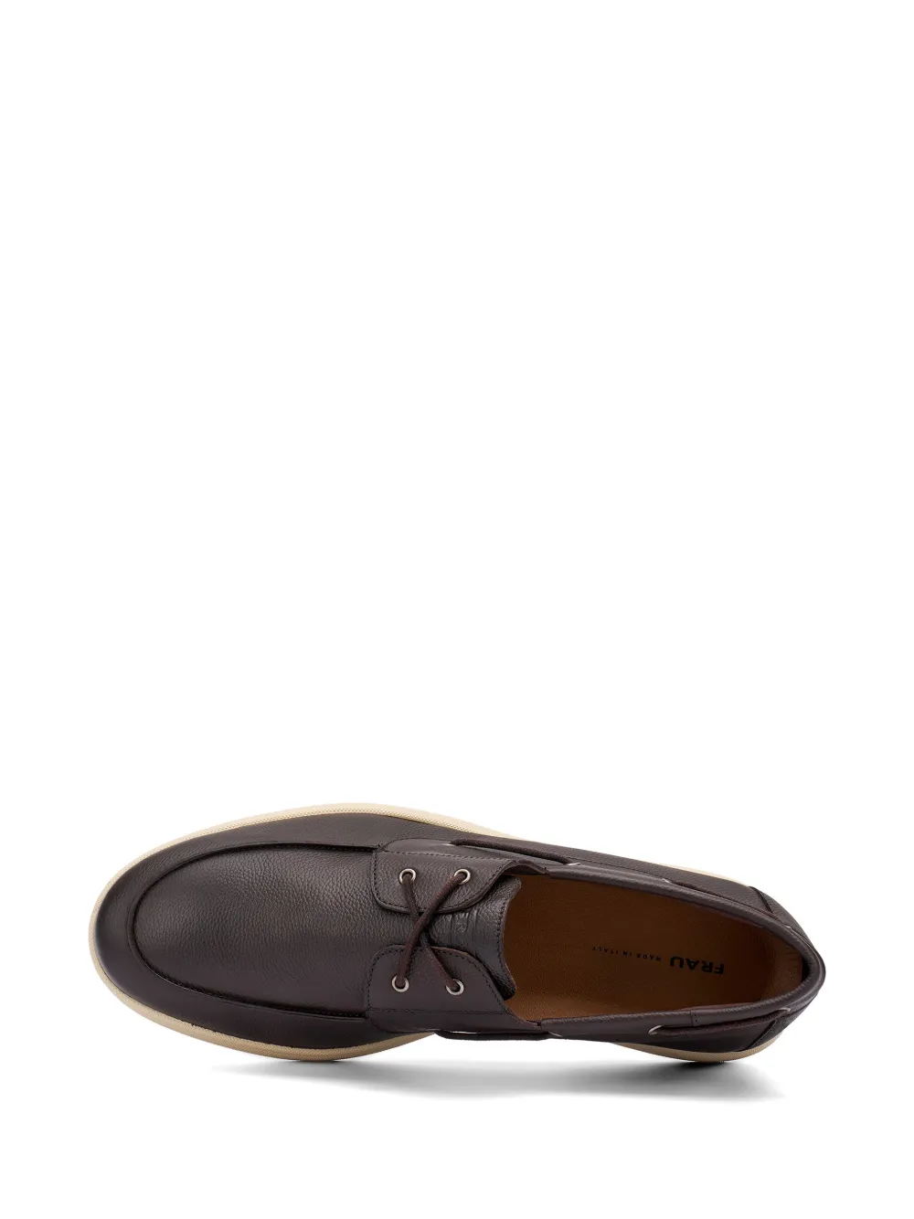 FRAU grained leather boat shoes Bruin