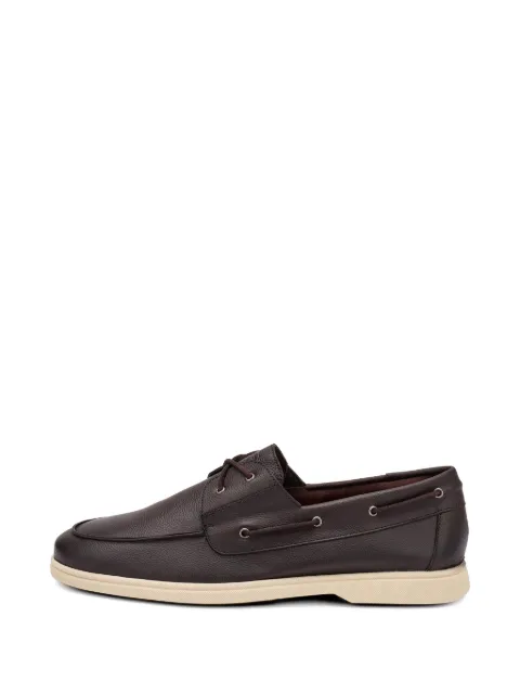 FRAU grained leather boat shoes