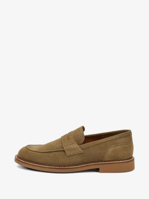 FRAU distressed-effect suede loafers