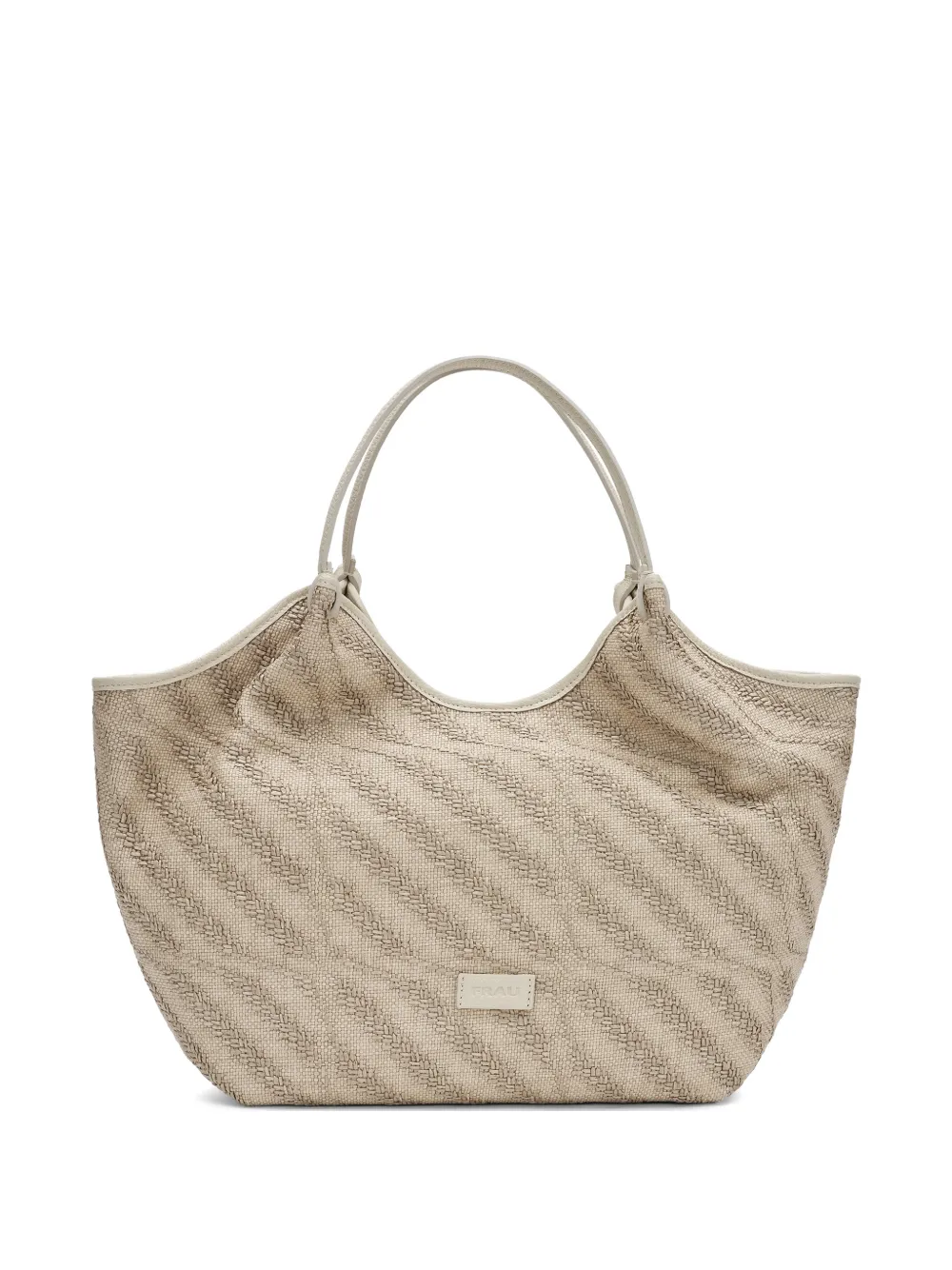 FRAU herringbone-effect tote bag - Toni neutri