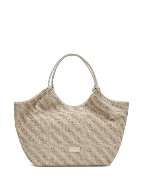 FRAU herringbone-effect tote bag