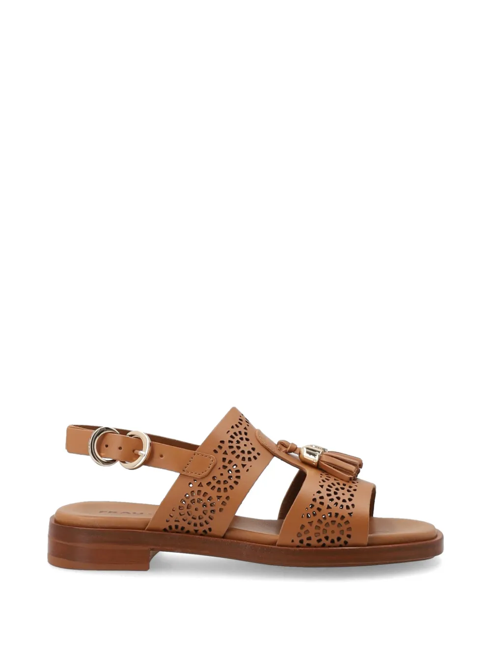 FRAU tassel-detail perforated sandals - Marrone