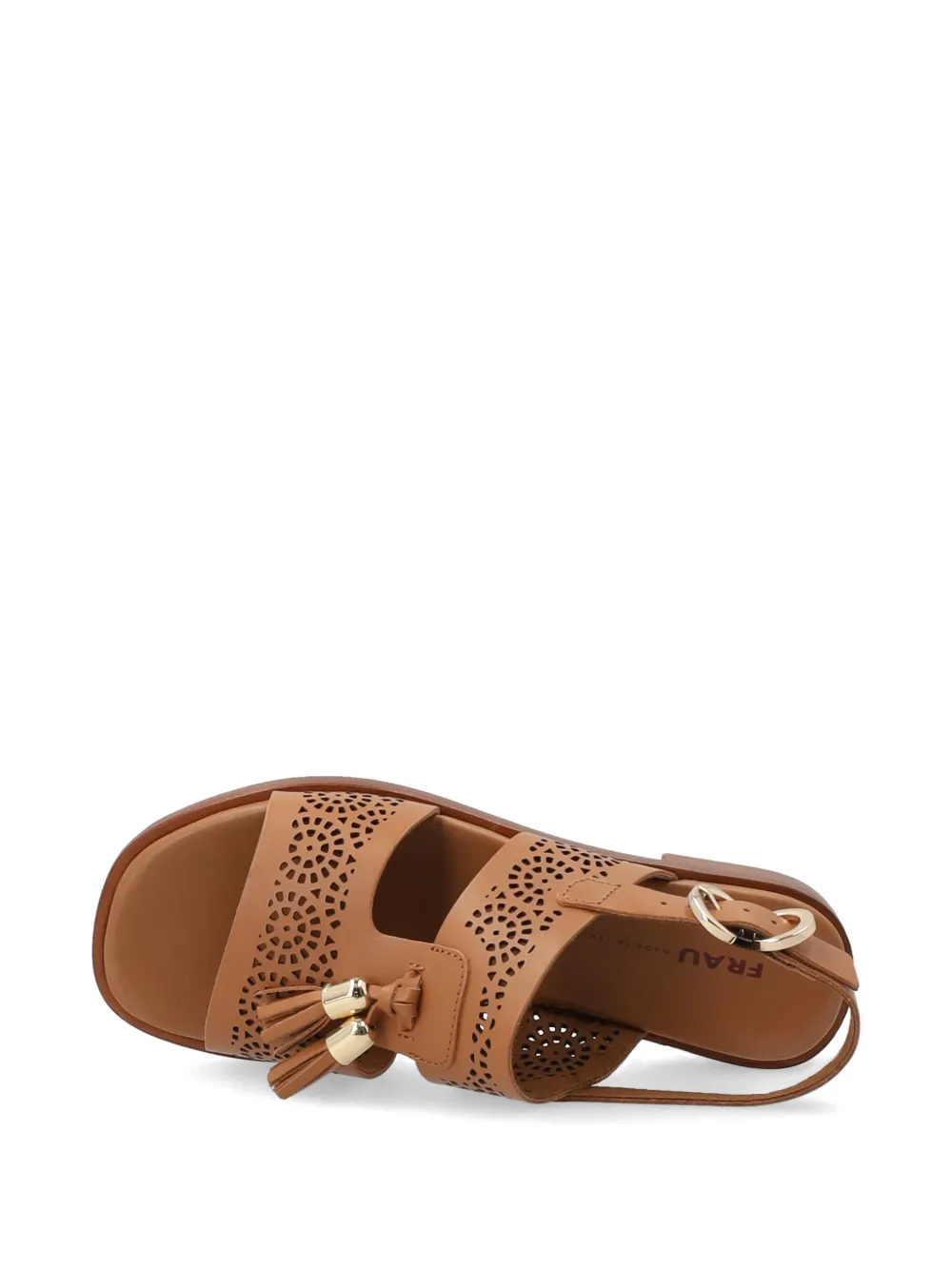 FRAU tassel-detail perforated sandals Bruin
