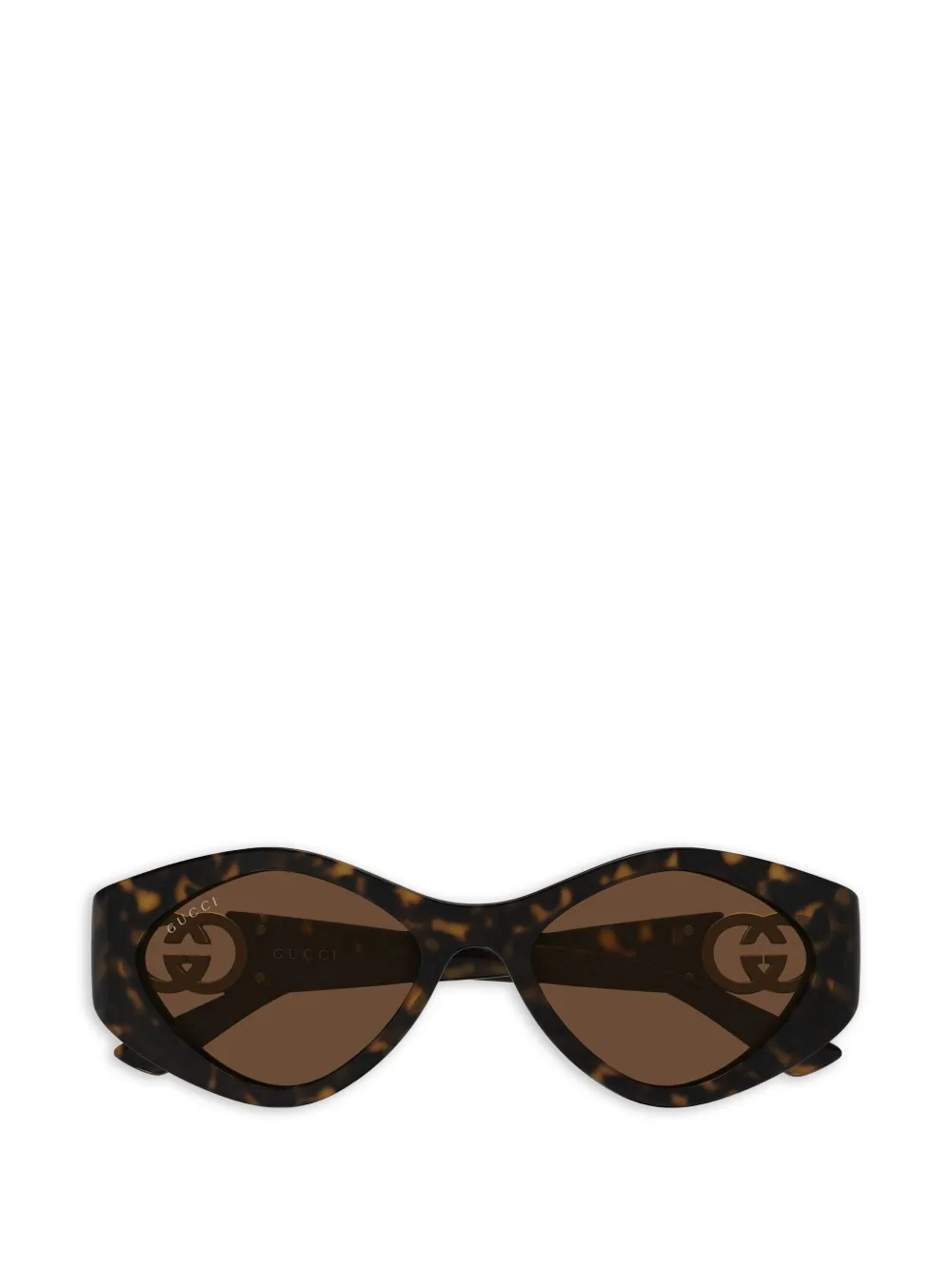 Gucci Eyewear geometric-frame sunglasses - Marrone