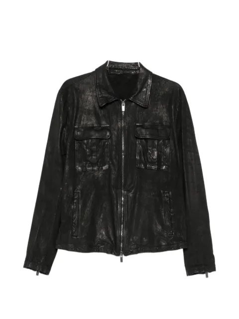 Salvatore Santoro crinkled-finish zip-up jacket