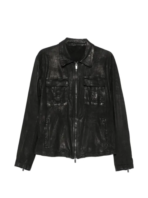Salvatore Santoro crinkled-finish zip-up jacket